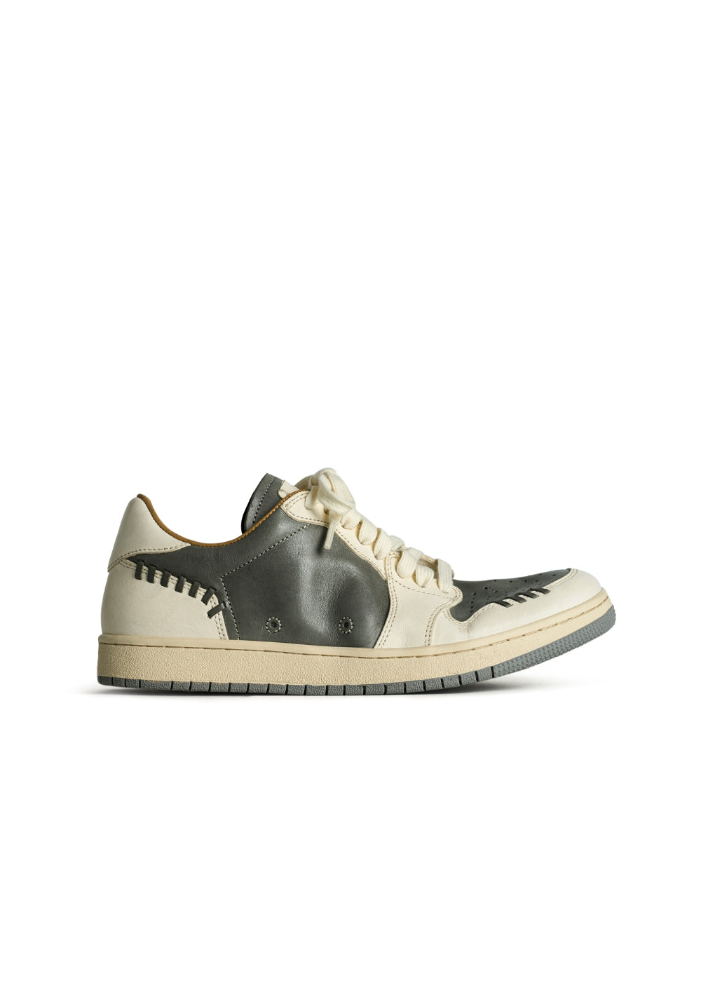 PIPG丨Men's Washed Horsehide Skate Shoes(White&Gray) - PSYLOS 1, PIPG丨Men's Washed Horsehide Skate Shoes(White&Gray), Skate Shoes, PIPG, PSYLOS 1